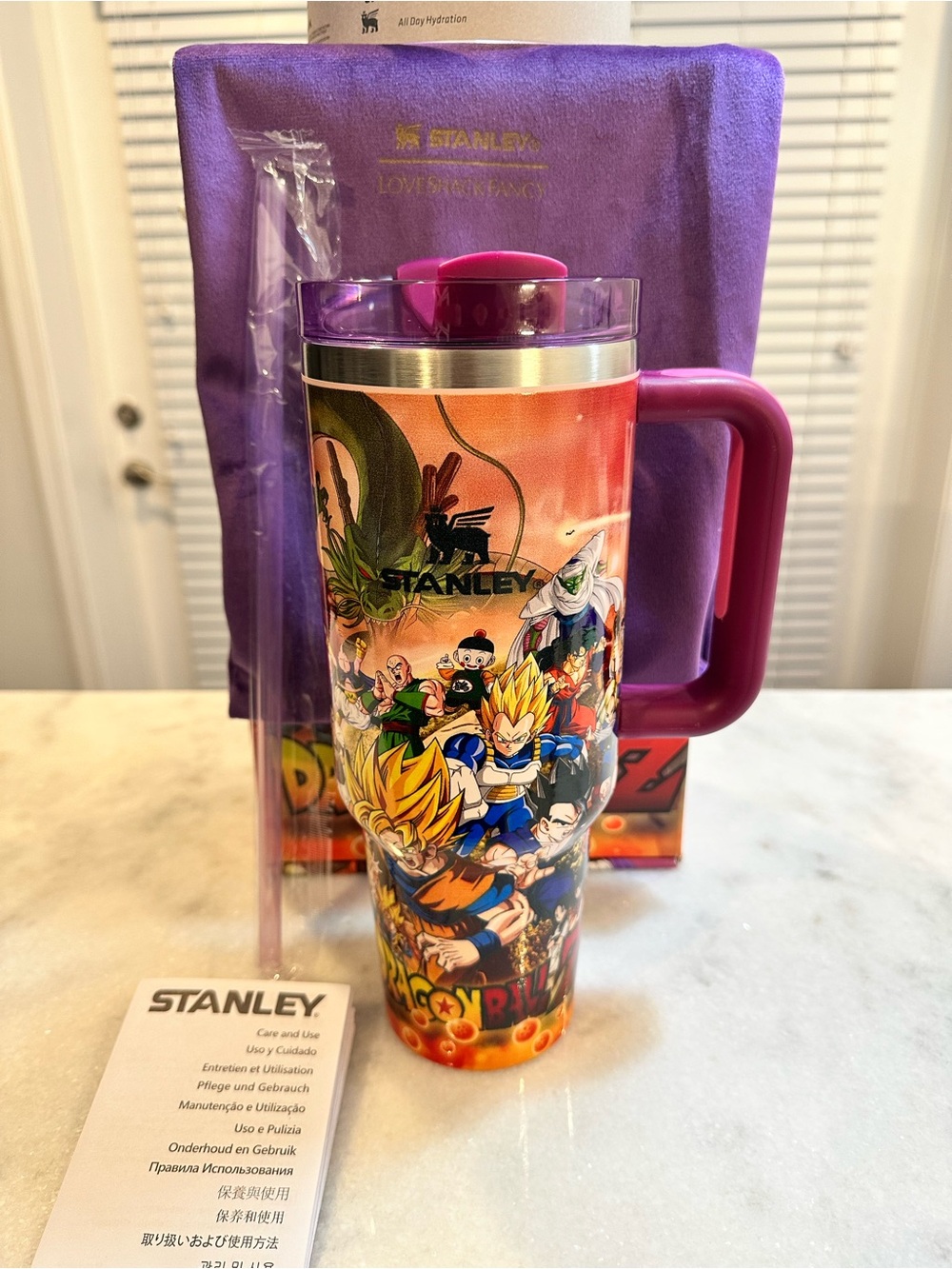 Stanley Limited Edition Collectible Dragon Ball Z Purple 40oz Tumbler